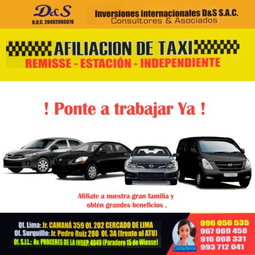 afiliacion de autos para taxi remisse