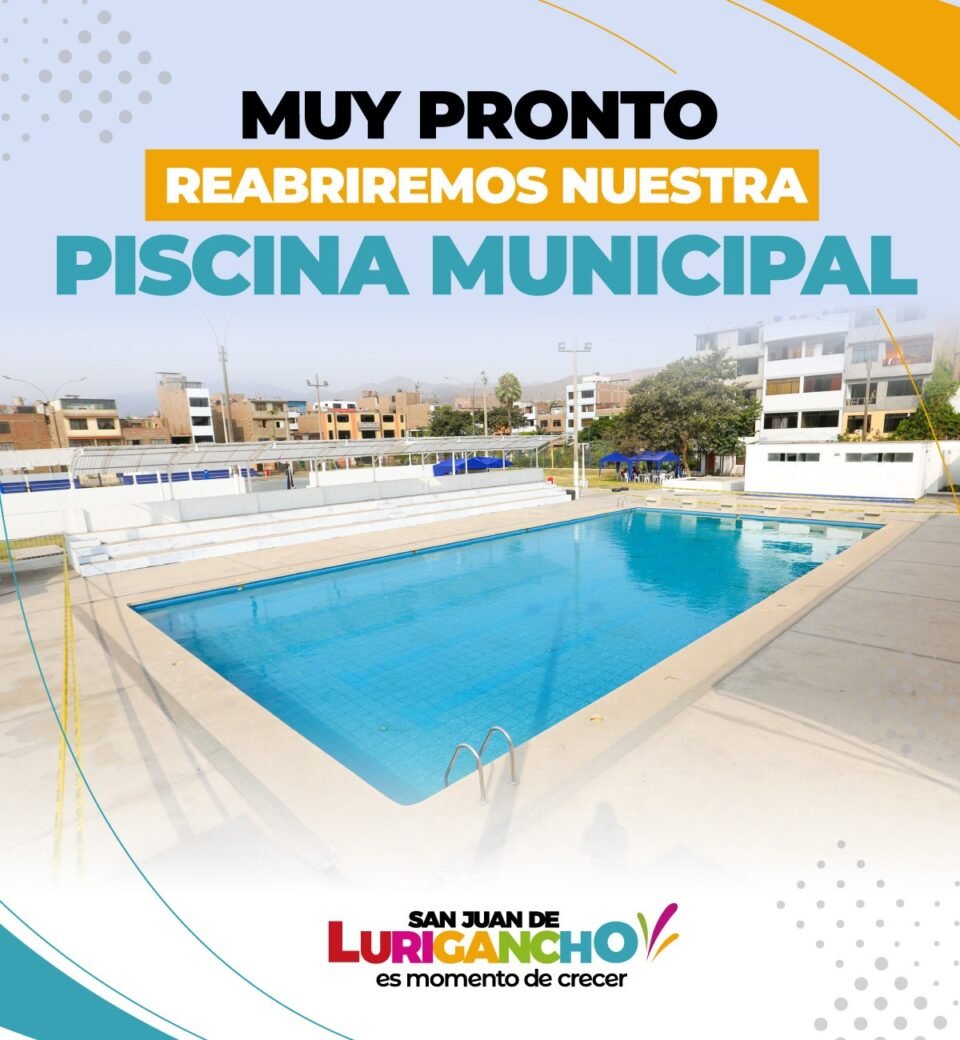 SJL Anuncian reapertura de la piscina municipal del polideportivo San